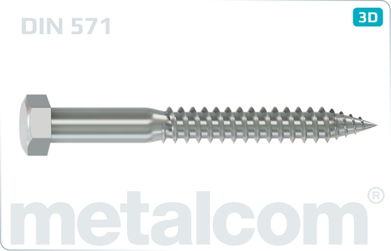 Wood screws heaxagon head - DIN 571