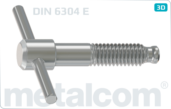 Hand-tightened screws Tommy screws with fixed clamping bolt - DIN 6304 E