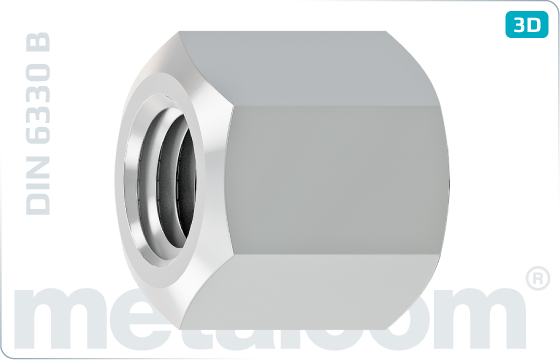 Hexagon nuts height of 1,5d - DIN 6330 B