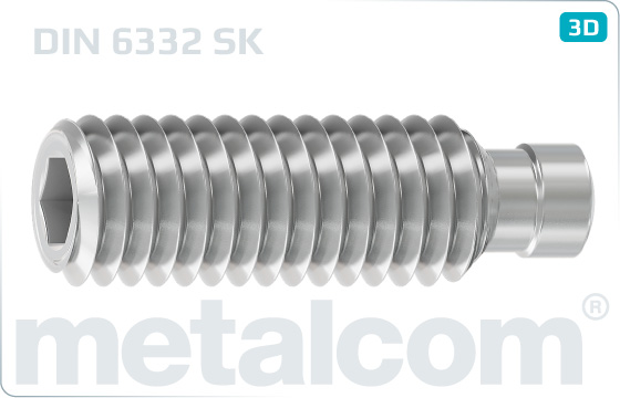 Set screws hexagon socket with thrust point - DIN 6332 SK