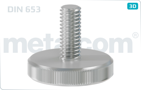 Knurled thumb screws thin type - DIN 653