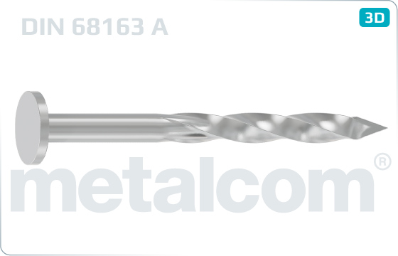 Flat head nails screwed with bit point - DIN 68163 A