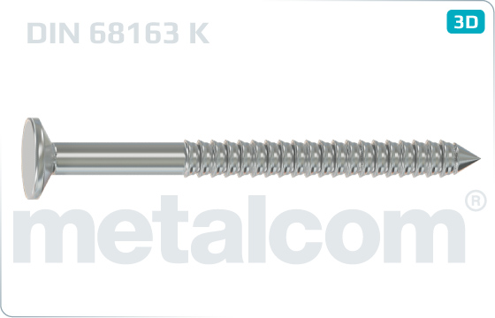 Countersunk head nails convex - DIN 68163 K