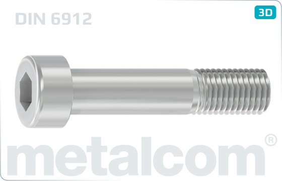 Hexagon socket screws cap reduced head with hole - DIN 6912