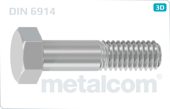 Hexagon head bolts with large head - DIN 6914