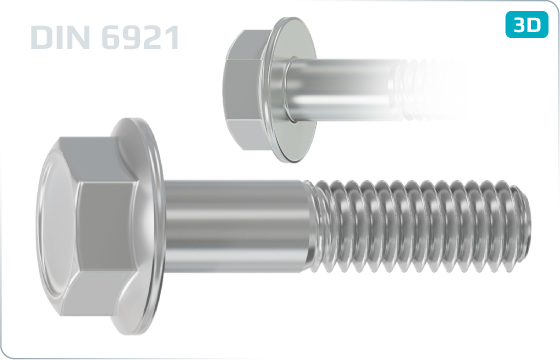 Sechskantschrauben mit Flansch - DIN 6921