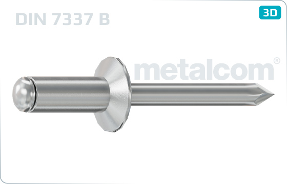 Blind rivets countersunk head - DIN 7337 B