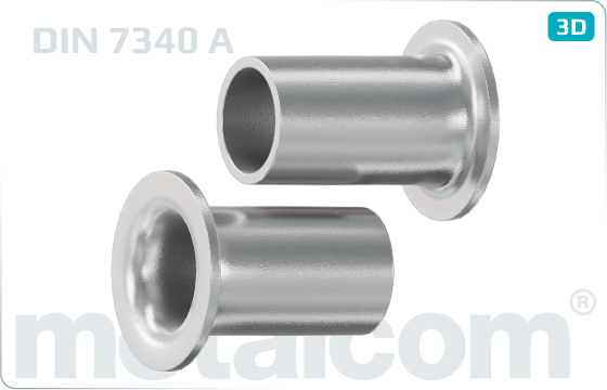 Tubular rivets made from tube - DIN 7340 A