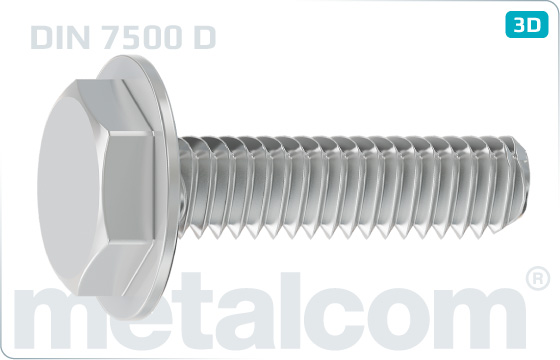 Threadforming screws hexagon head and flange - DIN 7500 D