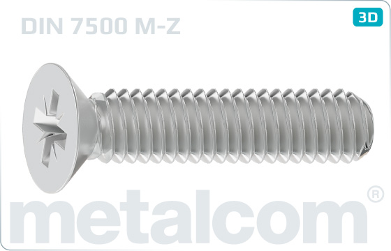 Threadforming screws cross recessed countersunk head - DIN 7500 M-Z