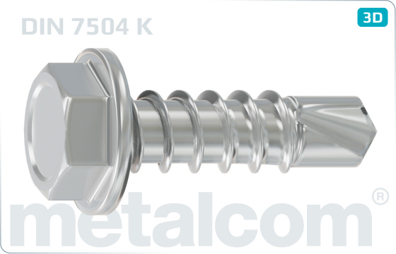 Self-drilling tapping screws hexagon flange head - DIN 7504 K