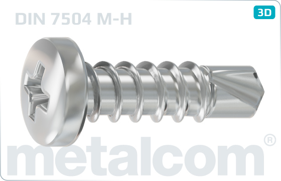 Self-drilling tapping screws cross recessed pan head - DIN 7504 M-H