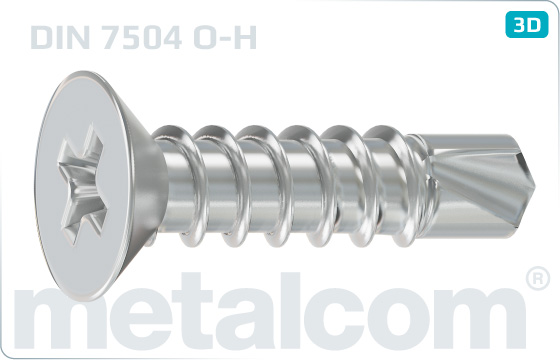 Self-drilling tapping screws cross recessed countersunk head - DIN 7504 O-H