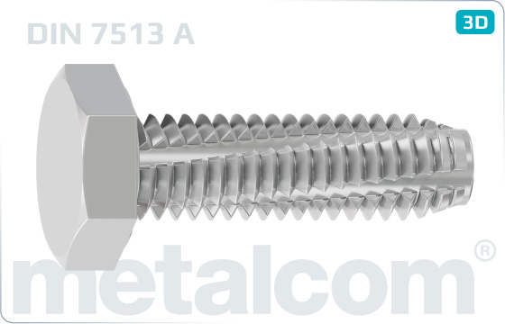 Thread-cutting screws hexagon head - DIN 7513 A