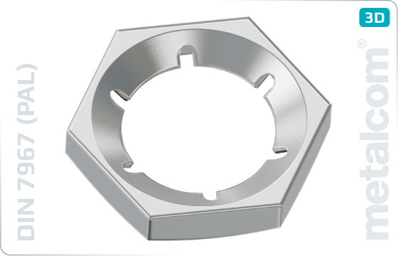 Hexagon nuts self locking counter (Pal) - DIN 7967