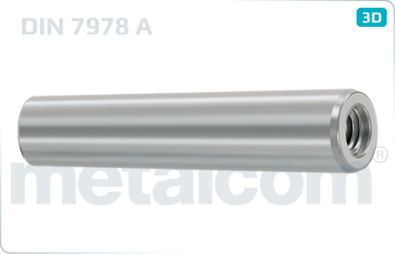 Taper pins with internal thread - DIN 7978 A