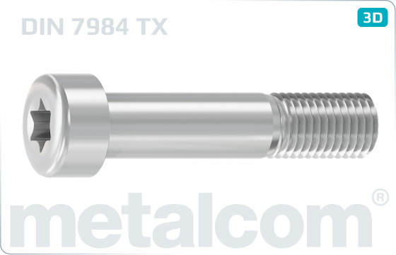 Hexalobular internal drive (TORX)screws cap reduced head - DIN 7984 TX