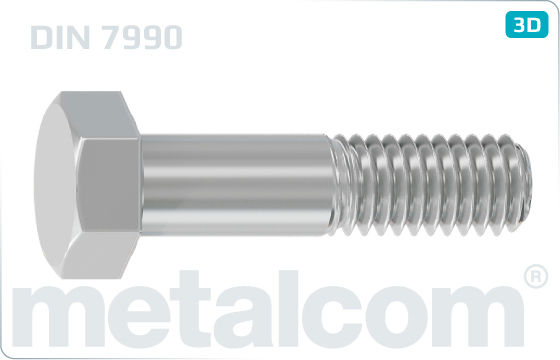 Hexagon head bolts for steel structures - DIN 7990