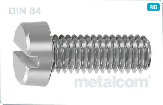 Slotted screws cheese head - DIN 84