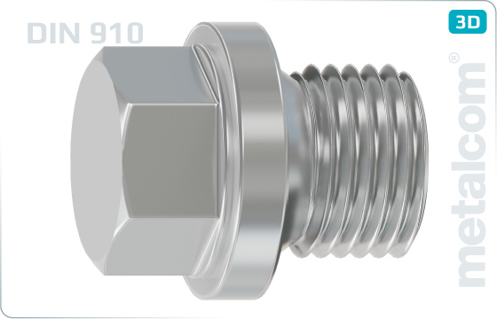 Hexagon head screw plugs - DIN 910