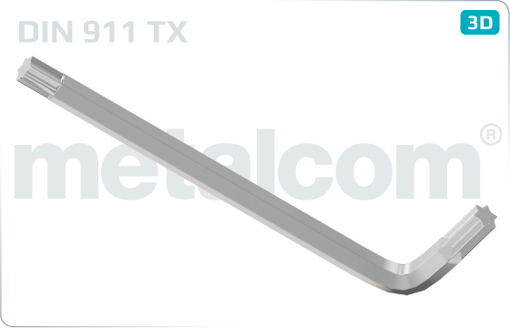 Wrenches for hexalobular internal drived screws (TORX) - DIN 911 TX