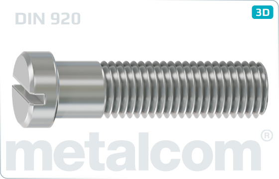 Slotted screws small cheese head - DIN 920