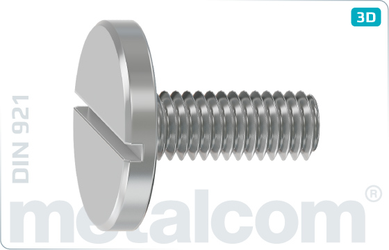 Slotted screws cheese large head - DIN 921