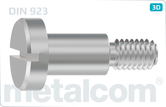 Slotted screws cheese head shoulder - DIN 923