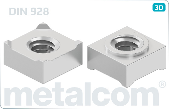 Vierkantmuttern zum Anschweißen - DIN 928