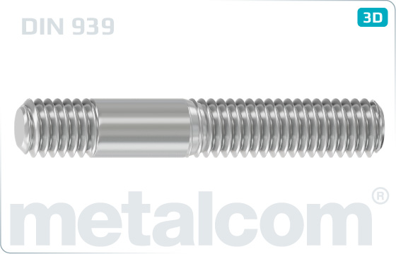 Studs metal end = 1,25d - DIN 939