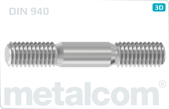 Studs metal end = 2,5d - DIN 940