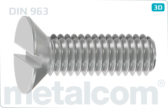 Slotted screws countersunk head - DIN 963