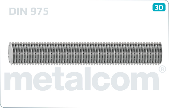 Závitové tyče délky 1000, 2000 a 3000 mm - DIN 975