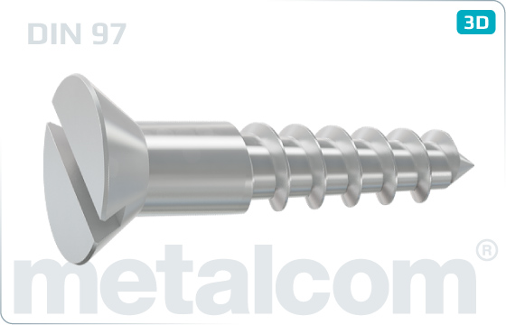 Wood screws slotted countersunk head - DIN 97