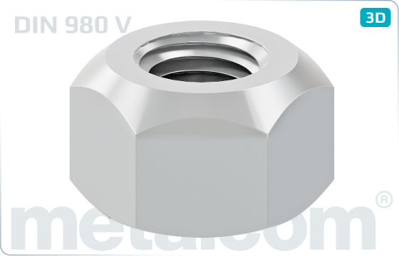 Hexagon nuts prevailing torque type, all-metal - DIN 980 V