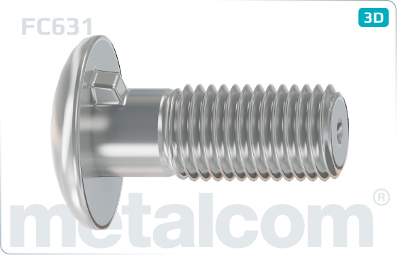 Schrauben mit Nase oder Vierkantansatz Halbrundschrauben mit Nase für Leitplanken - FC631