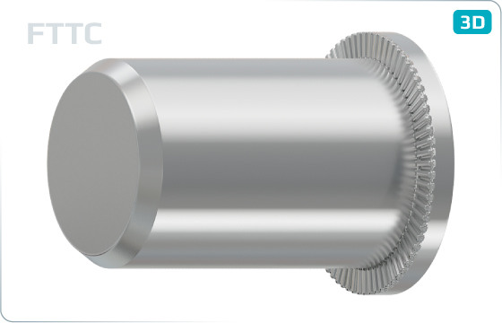 Threaded inserts cylindrical head, closed end - FTTC