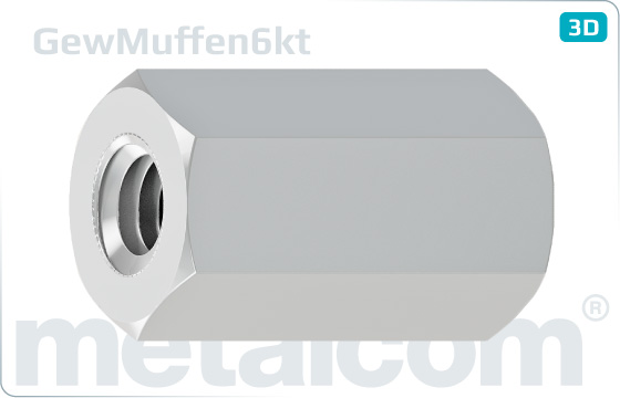 Hexagon nuts coupler - 6kt