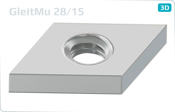 Square nuts T-nuts for channels type 28/15 - 28/15