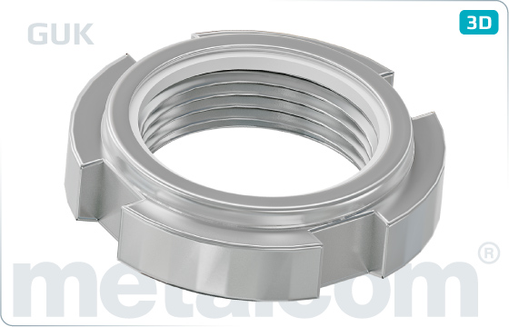 Schlitzmuttern Nutmuttern mit Klemmteil (GUK) - GUK