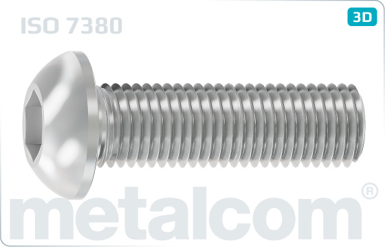 Hexagon socket screws button head - ISO 7380