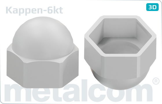 Caps for hexagon screws and nuts - Weiss, Grau, Schwarz