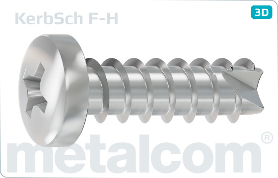 Screws for plastics cross H recessed pan head - F-H