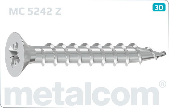 Chipboard screws cross recessed countersunk head - Z