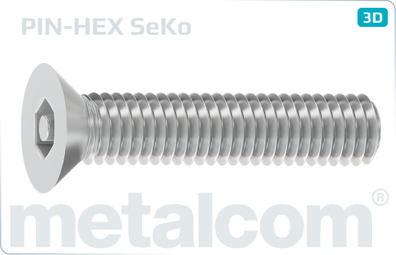 Security screws hexagon socket countersunk head - SeKo