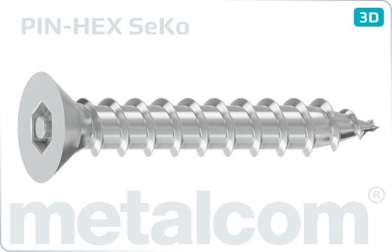 Security screws tapping hexagon socket countersunk head screws - SeKo