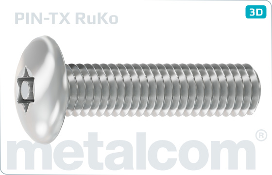 Security screws hexalobular internal drive (TORX) button head - RuKo