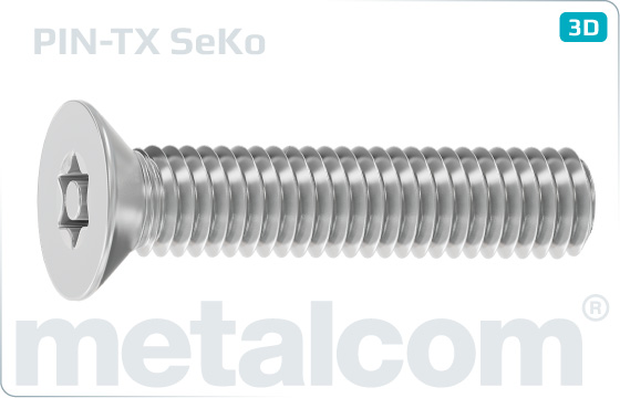 Security screws hexalobular internal drive (TORX) button head - SeKo