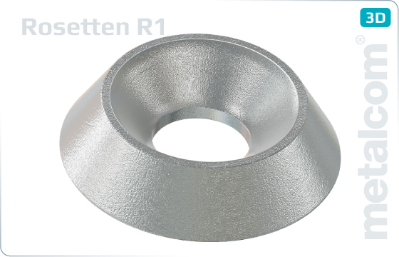 Washers for countersunk heads rosettes open R1 - R1