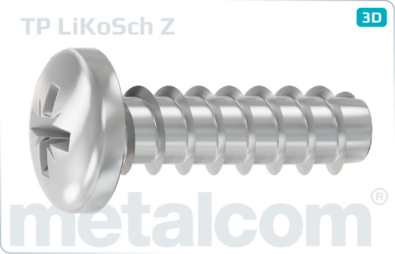 Screws for plastics cross Z recessed pan head - Z